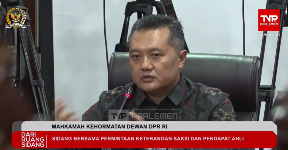 Ahli media sosial Ismail Fahmid saat sidang MKD 4 November 2025. [youtube]